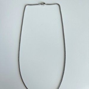 Pre-Owned David Yurman Sterling Silver Box Chain Necklace 2.7 mm, 22 inches